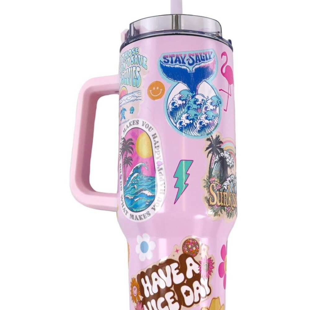 40 oz Tumbler with Stickers